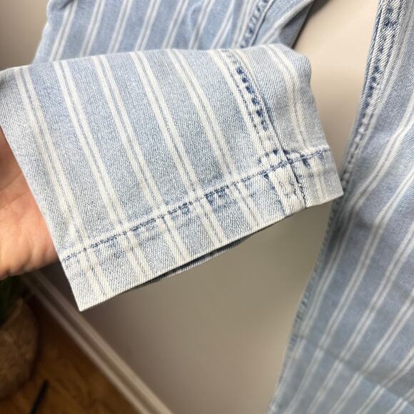 NEW NWT Anthropologie Pilcro High-Rise Slim Acid Wash Striped Jeans Size 29 - Picture 8 of 14